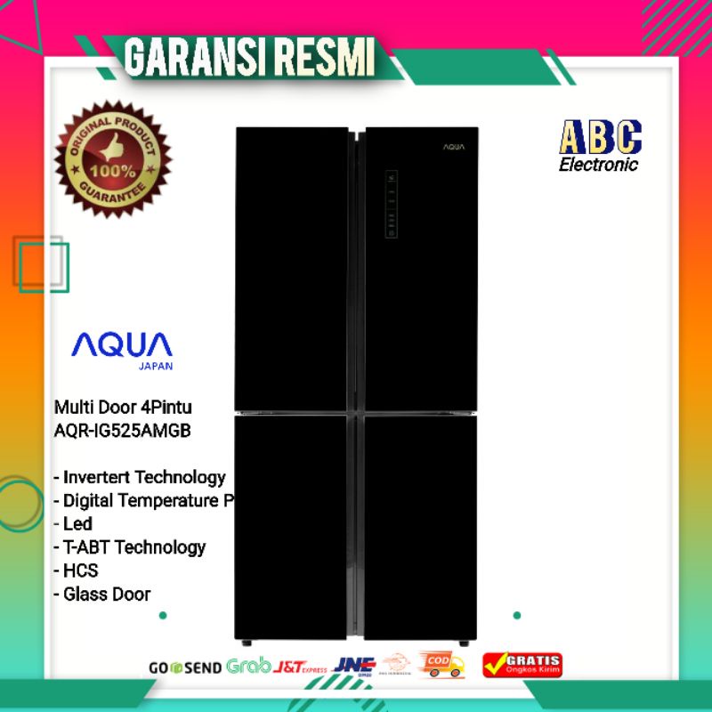 kulkas Aqua Side By Side Multi Door 4 Pintu AQR IG525 AM GB / AQR IG525AMGB