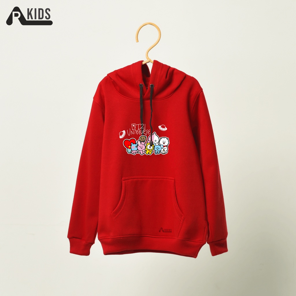 Hoodie Anak Perempuan / Laki-laki BT Team Fleece Tebal Kualitas Premium