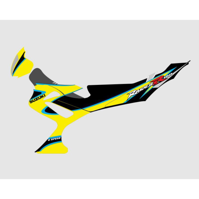 Striiping Satria Fu Aura Yellow