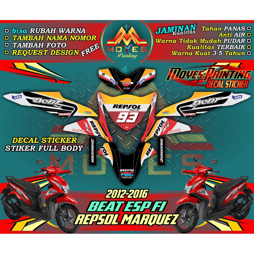 stiker vareasi motor beat decal stiker vareasi motor beat fi sticker vareasi beat fi_REPSOL MARQUES