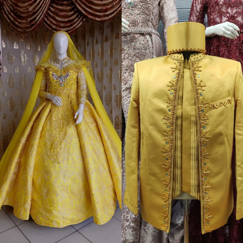 COUPLE GAUN PENGANTIN BARBIE BEREKOR//BESKAP FULL PAYET