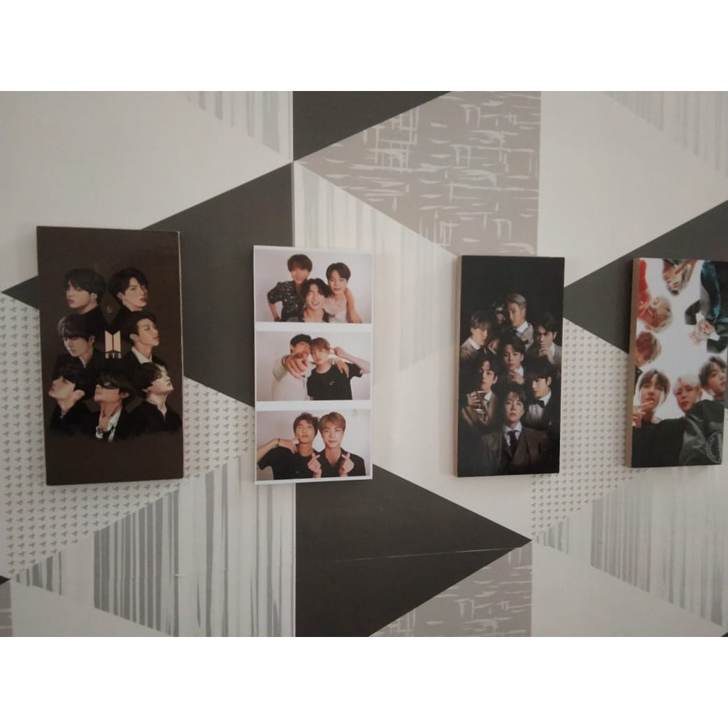 HIASAN DINDING BTS WALLDECOR PAJANGAN POSTER HIASAN KAMAR DEKORASI KAYU KPOP BTS