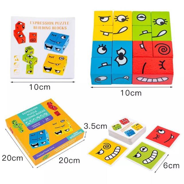 EXPRESSION PUZZLE BUILDING BLOCKS Learn About Feeling Logic Colour