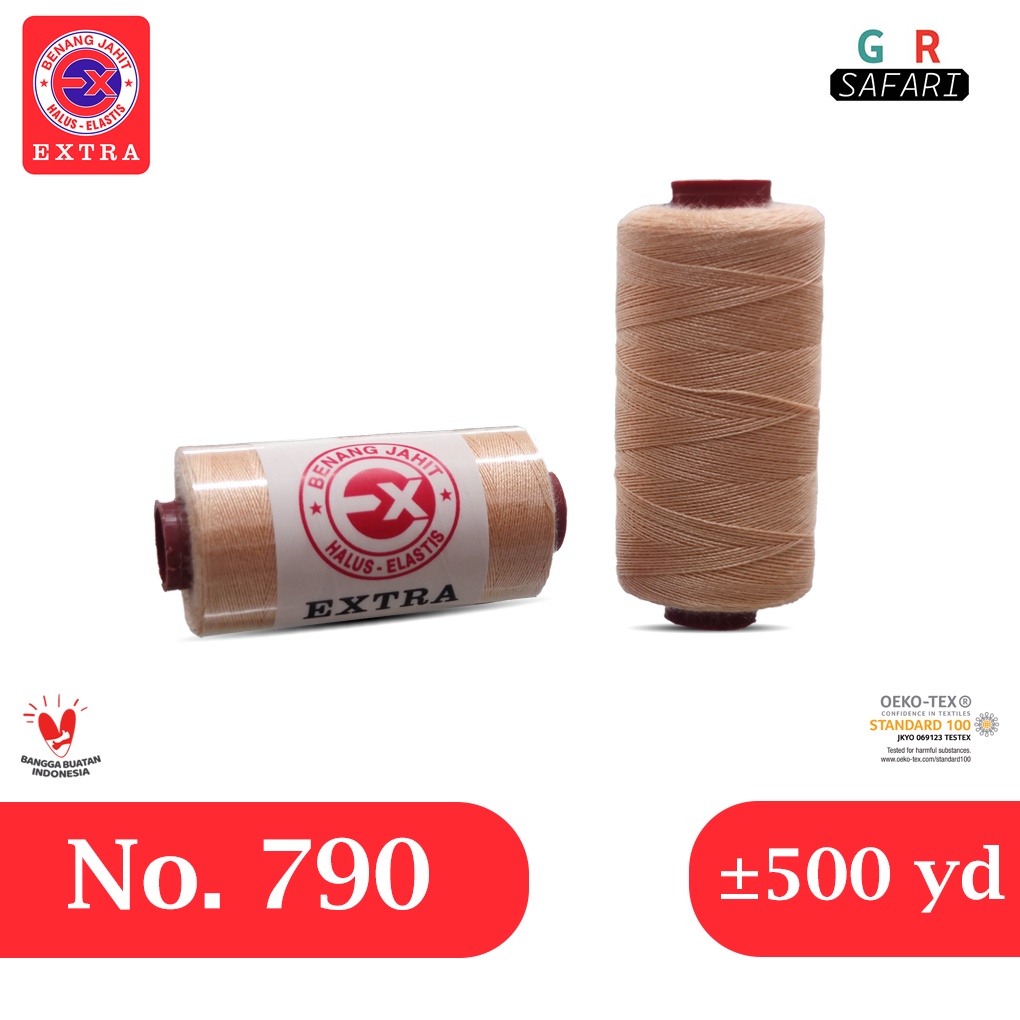 Benang Jahit Extra Warna Krem No. 790 - 500yard