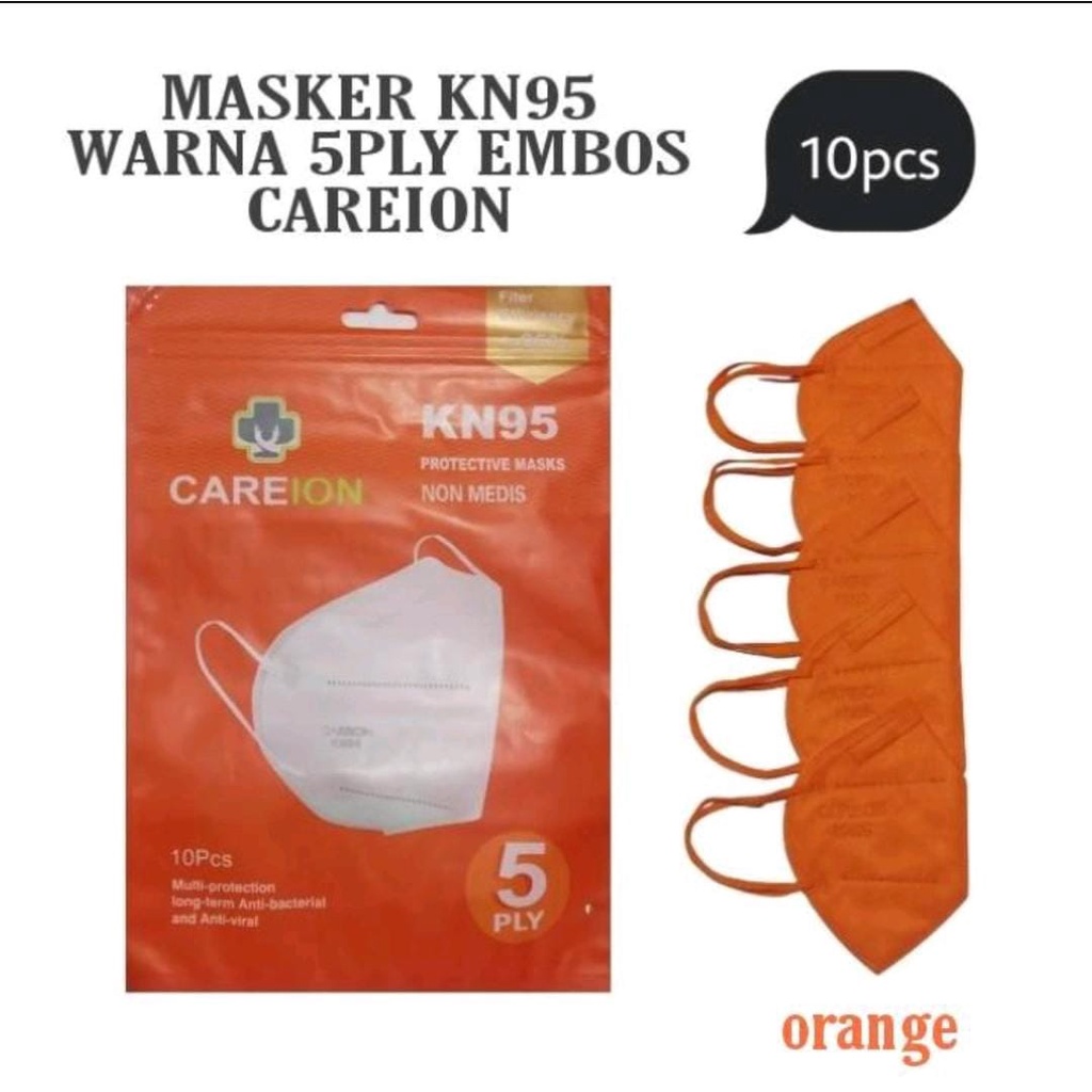 Masker KN95 Careion Warna Warni Isi 10pc Masker KN 95 5ply Careion Face Mask isi 10pc