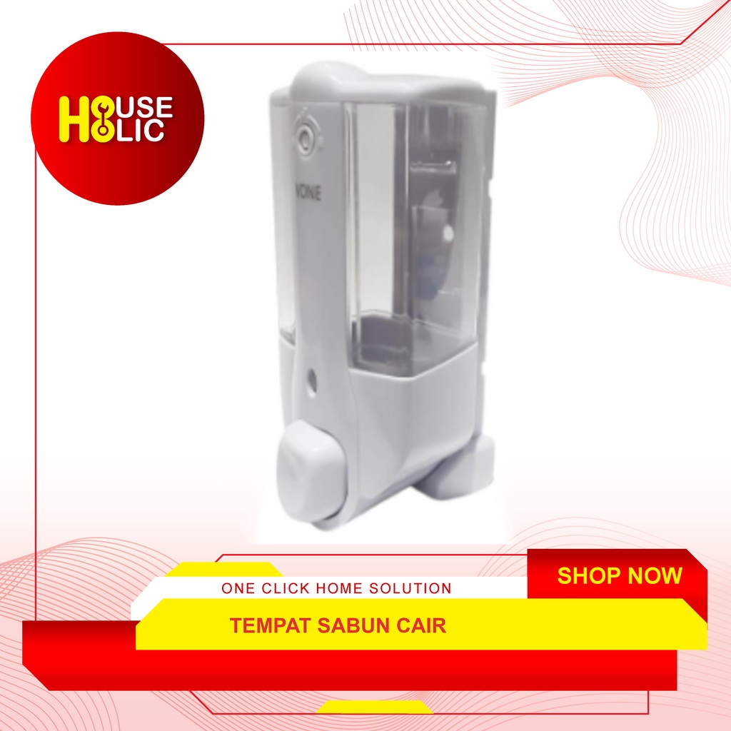 Soap Dispenser Single / Tempat Sabun Shampo Cair Tempel Dinding 330ml