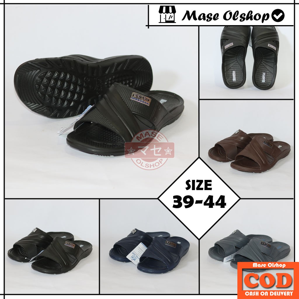 Sandal Slop Pria Sendal Karet Porto 901M