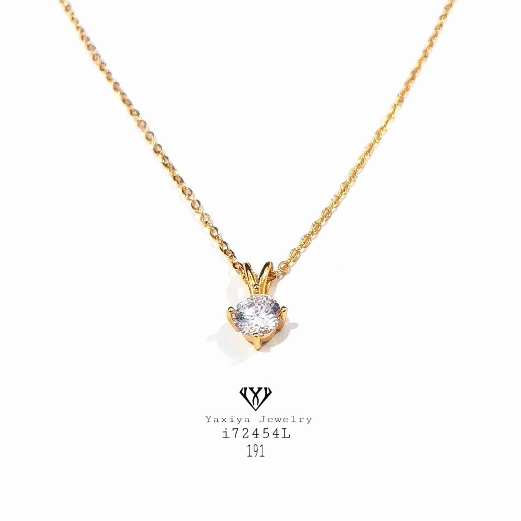 Kalung Set mata 1 Lapis emas Perhiasan imitasi Yaxiya Jewelry 191