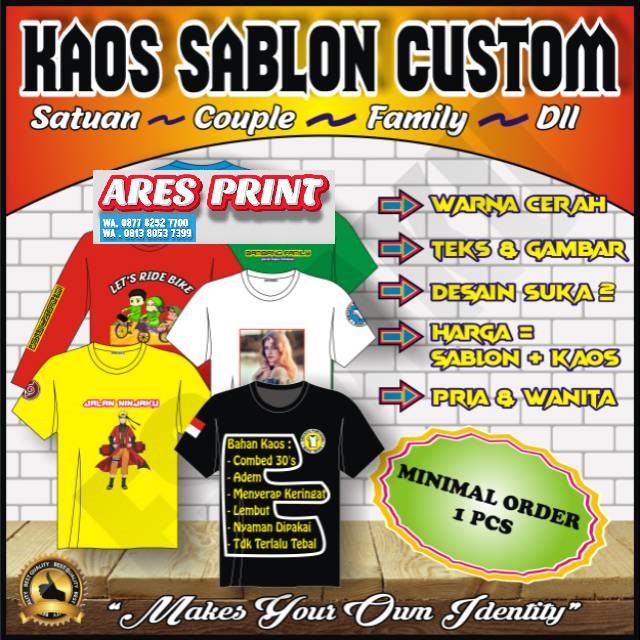 Sablon Kaos Satuan Ares Print Tangerang ( DTF )