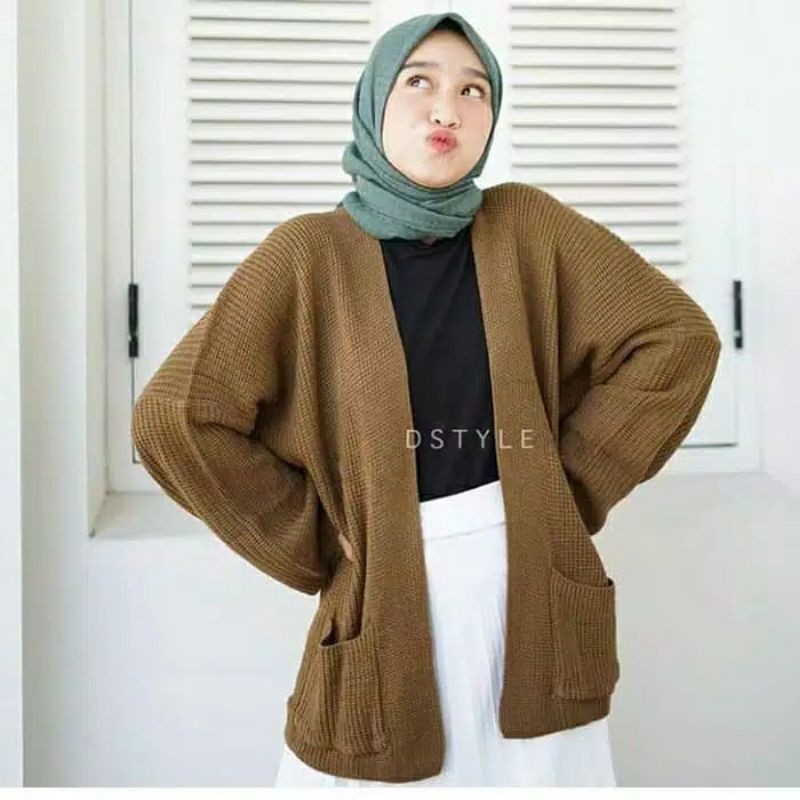 OOCY Cardy Cardigan Oversize Cardigan Wanita kardigan muslim