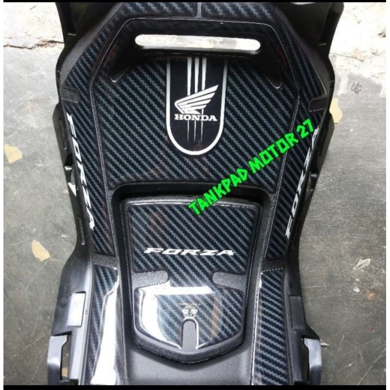 Stiker sticker Tankpad Deck pad resin timbul Honda Forza 250 carbon premium