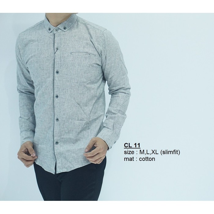 Kemeja Pria Slim Fit Kualitas Mall CL11