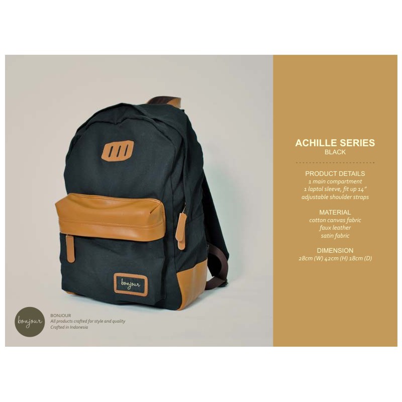 Achille Series - Black | BonjourBag