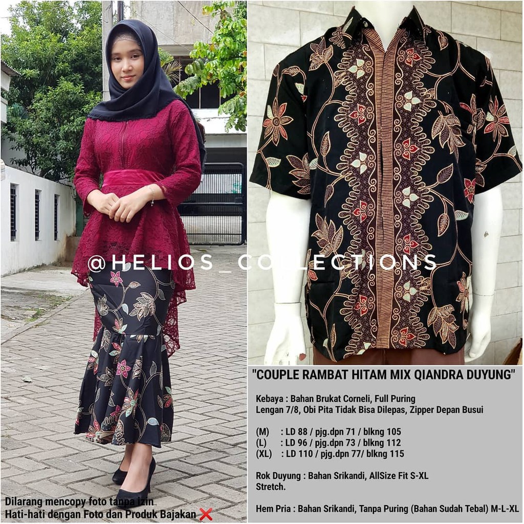 SALE Kebaya couple kondangan modern model qiandra / kebaya wisuda murah / kebaya murah