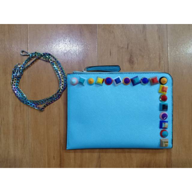 Tas Clutch Fendi Blue