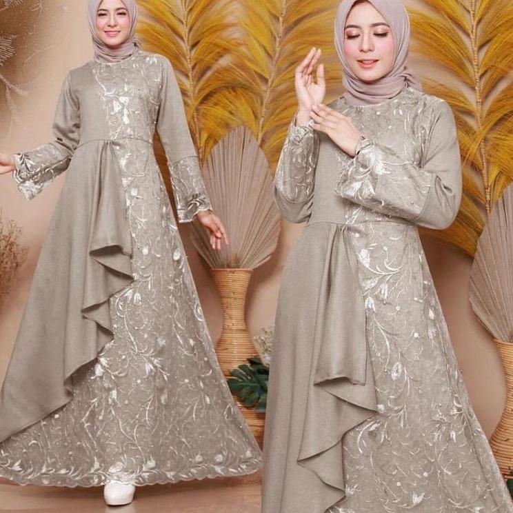 ZOLANA DRESS / REAL GAMIS BRUKAT INDAHLIA / DRESS MUSLIM