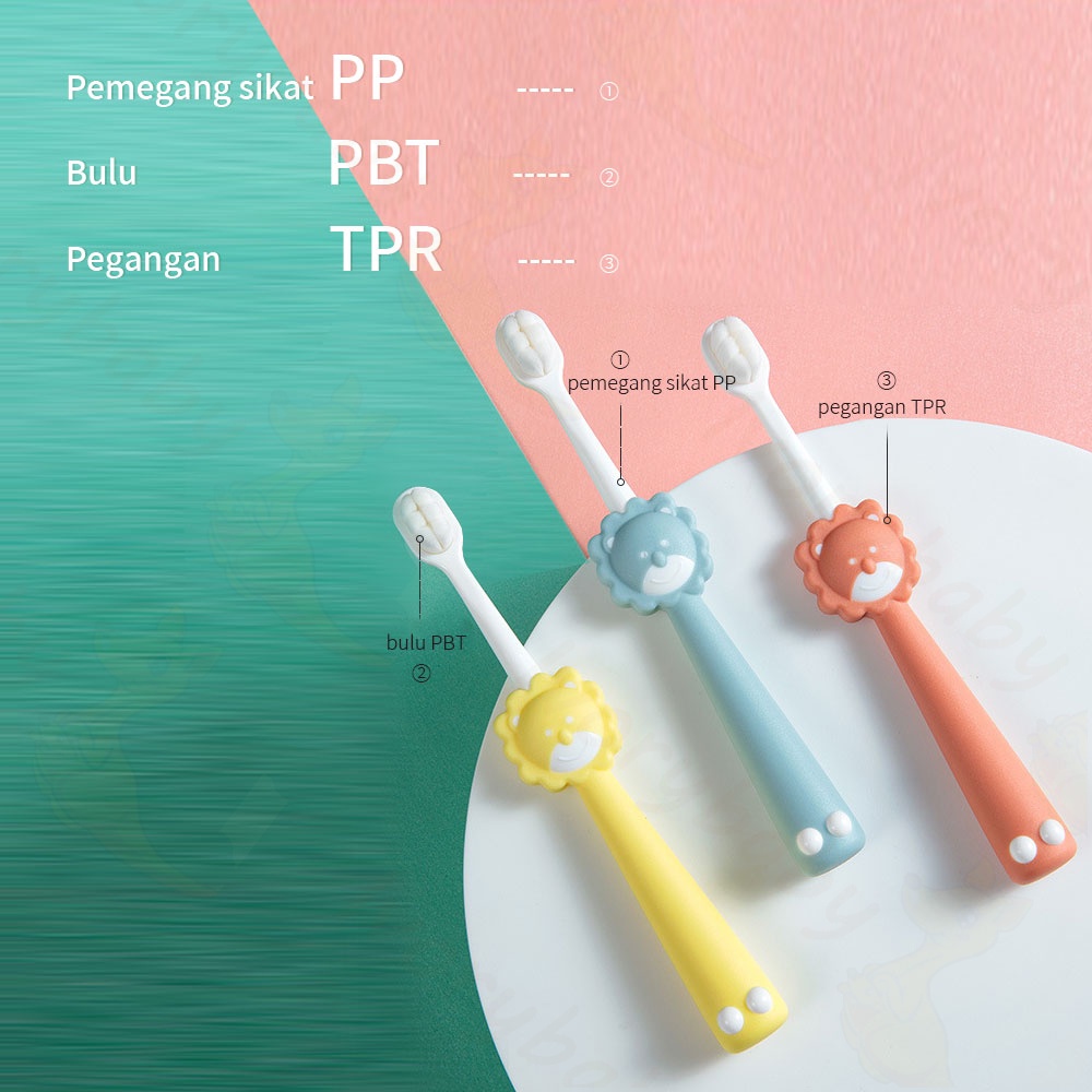 Ivorybaby Sikat gigi anak bayi 2 tahun dan sikat lidah bayi 2 in 1 baby tooth brush