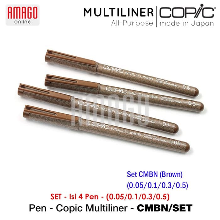 COPIC Multiliner - Brown - (4 Pcs/Set) - CMBN/SET