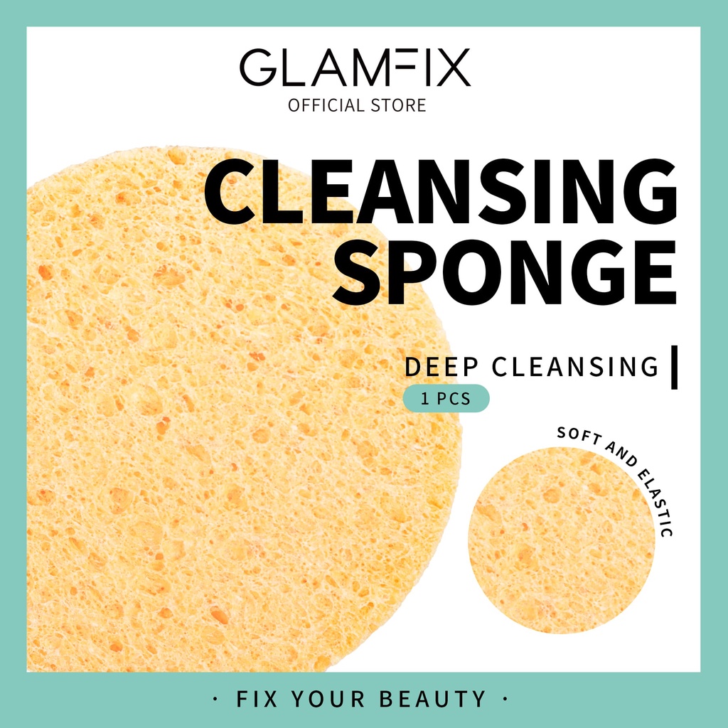 ⭐️ Beauty Expert ⭐️ GLAMFIX Cellulose Cleansing Sponge 1 Pcs _ Spons Pembersih Wajah | GLAM FIX Alat Kecantikan Makeup by YOU