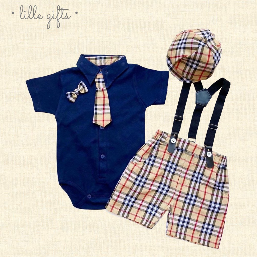 Dandy Set - Jumper Setelan Baju Bayi Laki Laki Boy - Size Baby 0 - 12 Bulan - Lillegifts