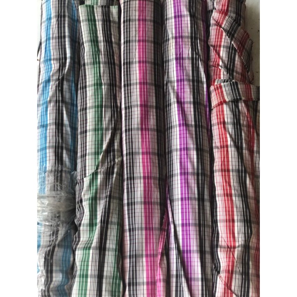 Kain Paper Silk BURBERRY Lembut Motif Garis Kotak-Kotak (MURAH &amp; SANGAT BERKUALITAS)