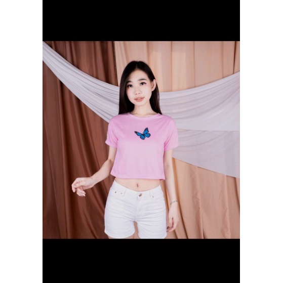 Baju Kaos kupu-kupu/Kaos Oversize/kaos Crop
