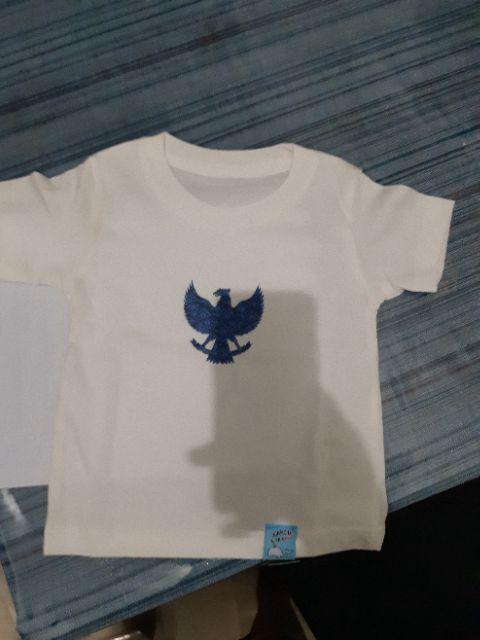 Baju Kaos Kemerdekaan Bayi Anak & Remaja Batik Garuda Indonesia 6 Bulan - 12 Tahun Katun Combed 30s
