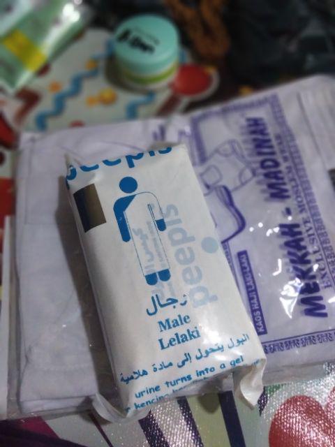 Peepis Kantong Urine Pipis Kencing Toilet Darurat Pria 5 Pcs/perlengkapan Haji Dan Umroh/urine Bag
