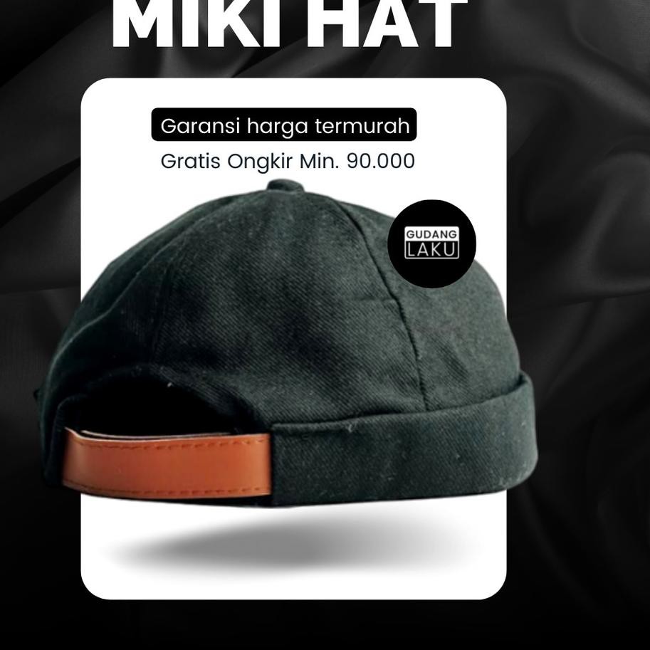 ✺ Topi Miki Hat Premium / Topi Peci Muslim / Peci Dewasa Keren / Topi Hijrah / Mikihat Polos ❊