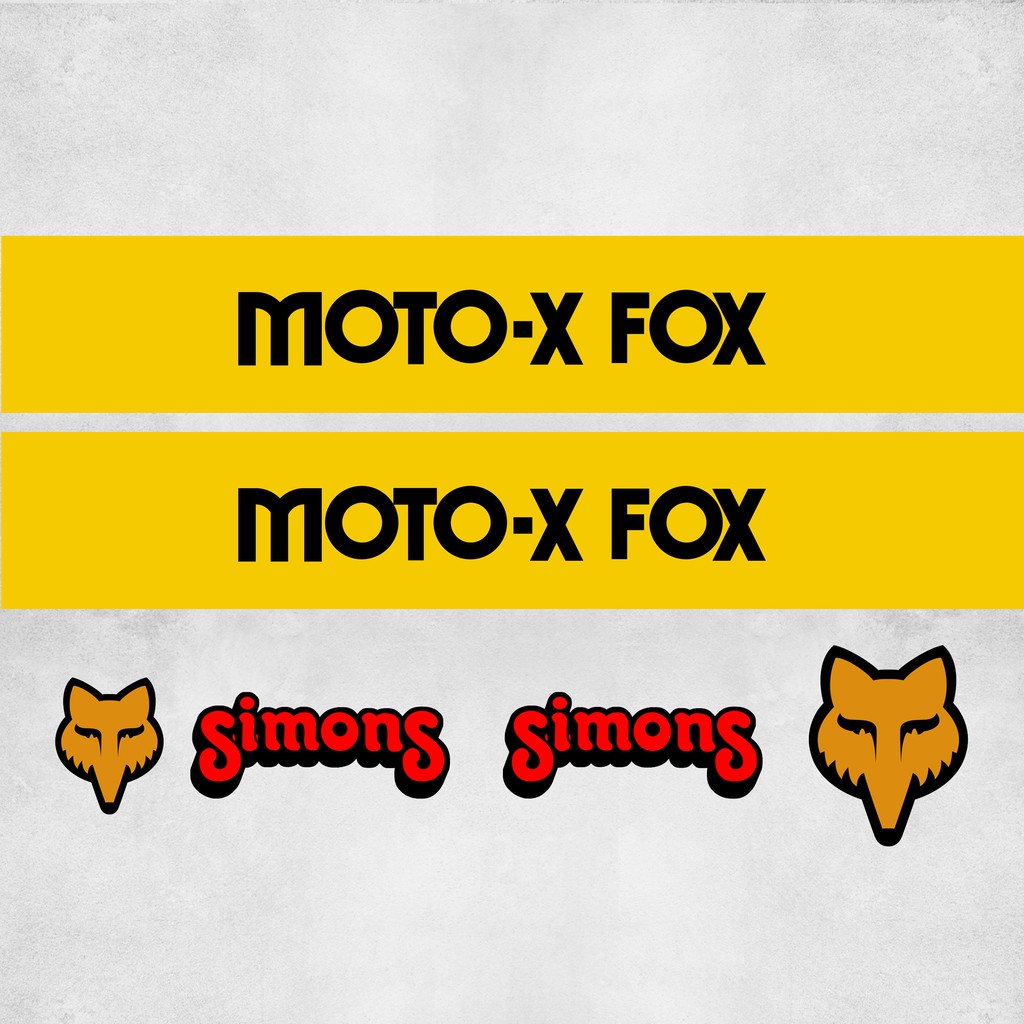 Stikcer Decal Vintage enduro MOTO-X FOX simons