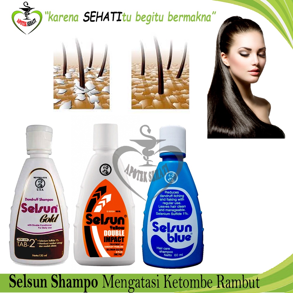 Selsun Shampoo Anti Ketombe All Variasi Sampo Selsun Blue Gold Yellow