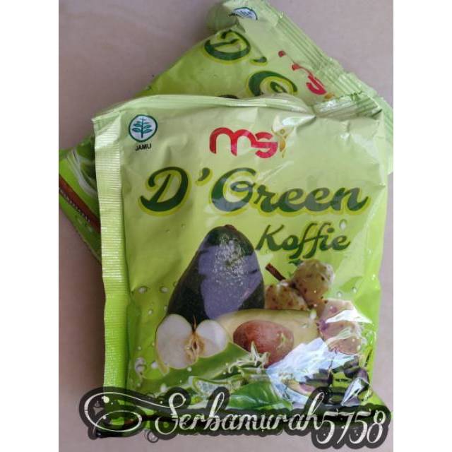 NEW PACK D'GREEN COFFEE 1 SACHET ORIGINAL MSI TERMURAH - KOFFIE KOHIE PELANGSING HERBAL ALAMI