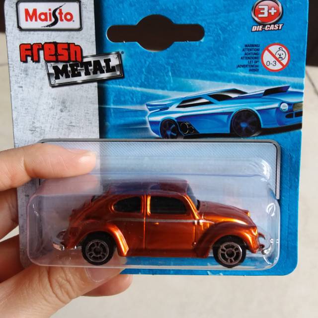 MAISTO VW 1300 ORANGE VOLKSWAGEN FRESH METAL DIECAST MOBIL VW KODOK BEETLE LUCU CITY CAR KEREN
