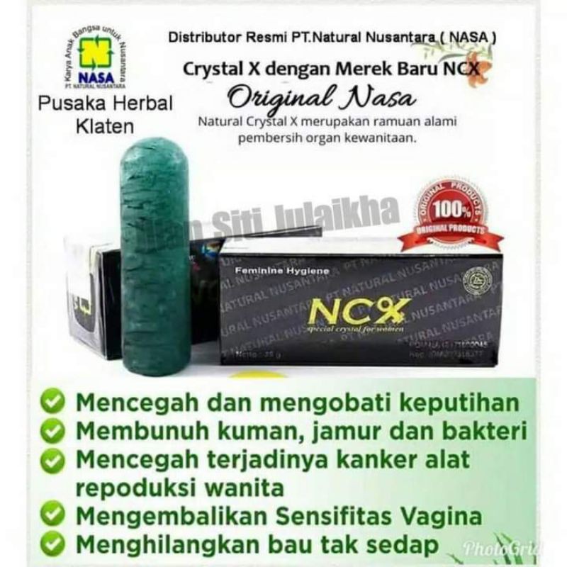 Ncx Nasa / crystal-x nasa / crystal-x ori / crystal x / perawatan kewanitaan