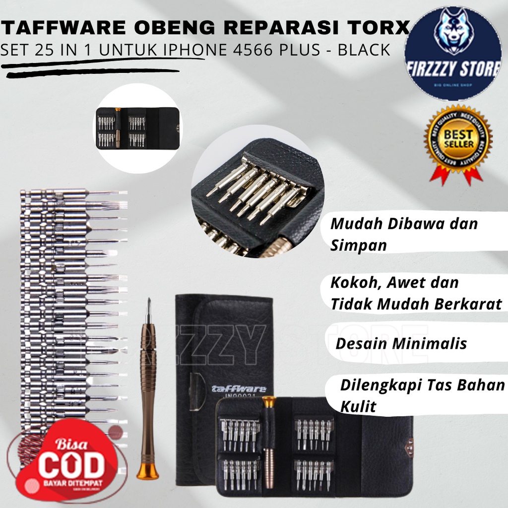 Taffware Obeng Reparasi Torx Set 25 in 1