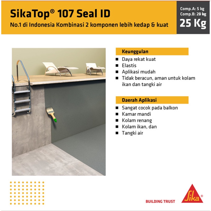 SIKA TOP 107 PLUS WATER PROOFING PELAPIS ANTI BOCOR 25 KG