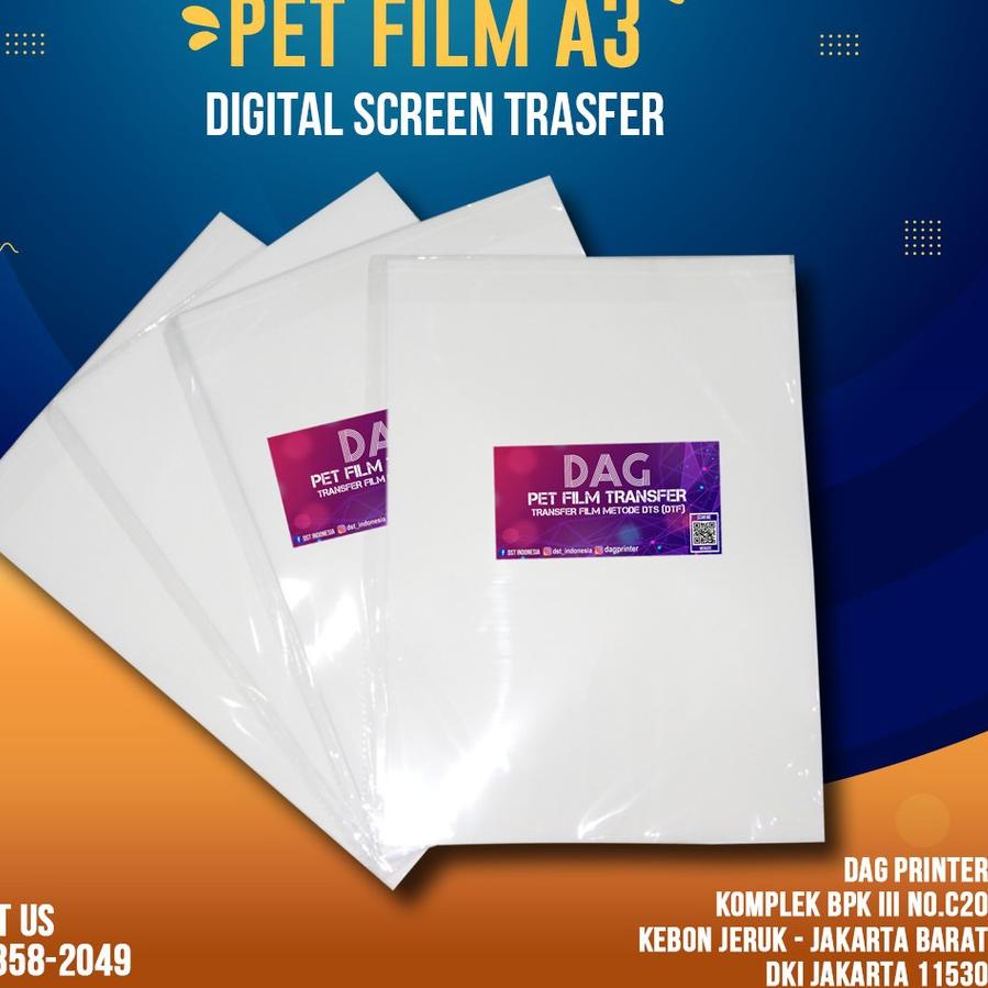 

Update! PET FILM DTS DTF ukuran A3