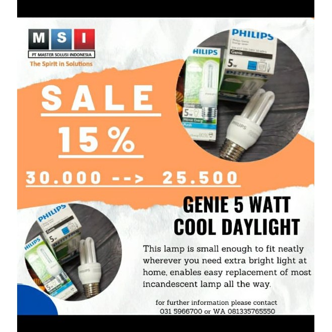 Philips Genie 5 Watt Putih
