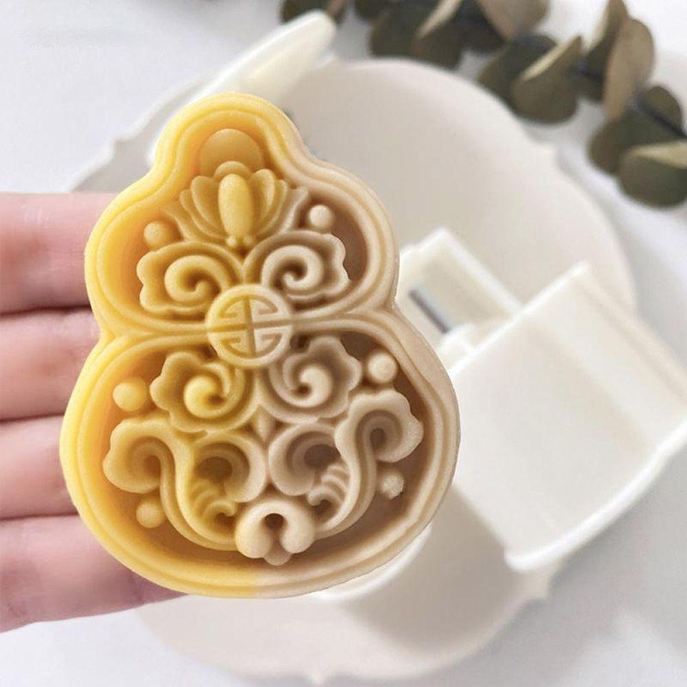 【 ELEGANT 】 Es Kulit Cetakan Mooncake 50g /65g Plastik DIY Bakeware Tools 3D Cap Dapur Gadget Baking Aksesoris Mooncake Hias Mooncake Cetakan