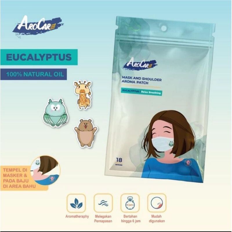 Arocare mask Eucalyptus isi 18 Stiker Masker aroma patch New variant