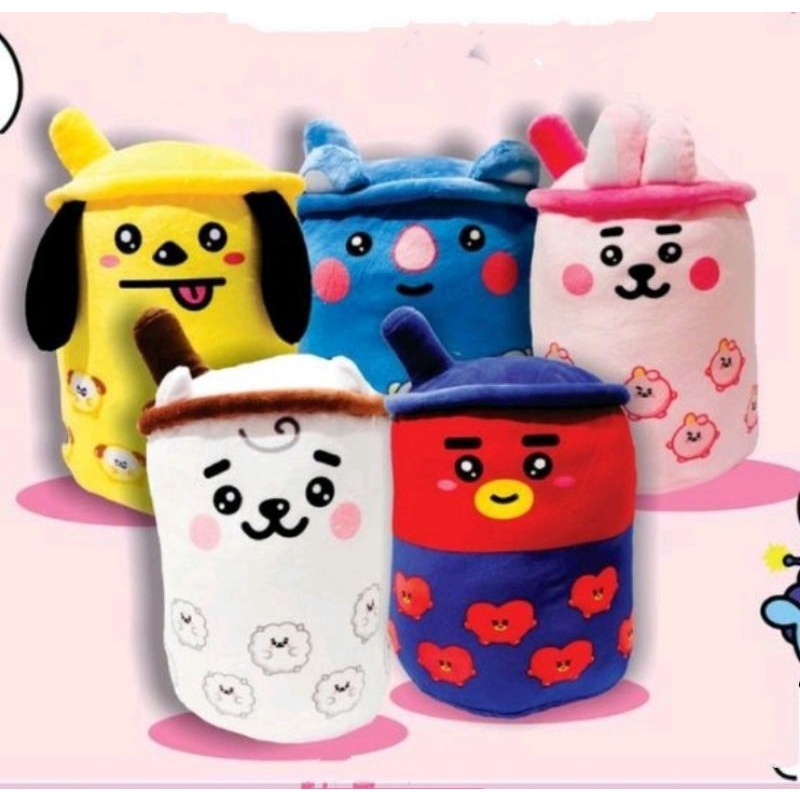 BOBA BTS LAMPU LED / BONEKA BOBA BTS BTS Lucu dan Imut / TINGGI 38 CM / BOBA BTS LED