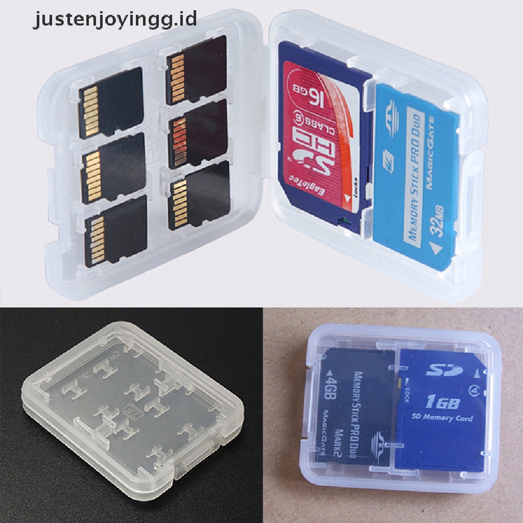 Justenjoyingg.id / 8 Slot Kotak Penyimpanan Memory Card Micro SD TF SDHC MSPD