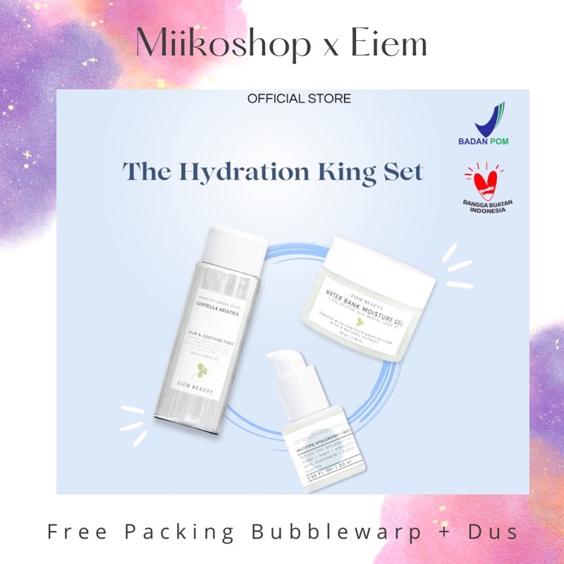 [READY KEMASAN BARU] [SET PROMO] Eiem Beauty The Hydration King Set