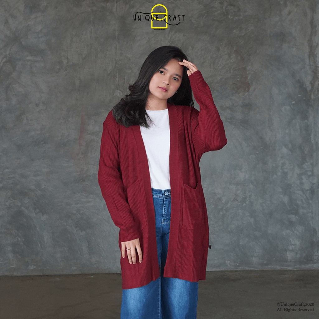 Cardigan Rajut Wanita -Belle Cardi- shofie long cardigan premium
