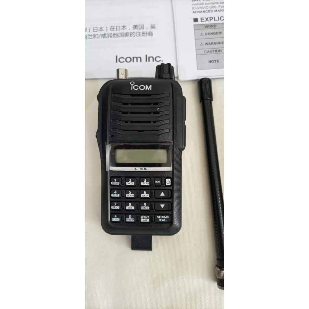 HT Icom V86 V86 Pengganti IC V80 V 80 7 Watt Original VHF Single Band FREE HEADSET Earset Ori