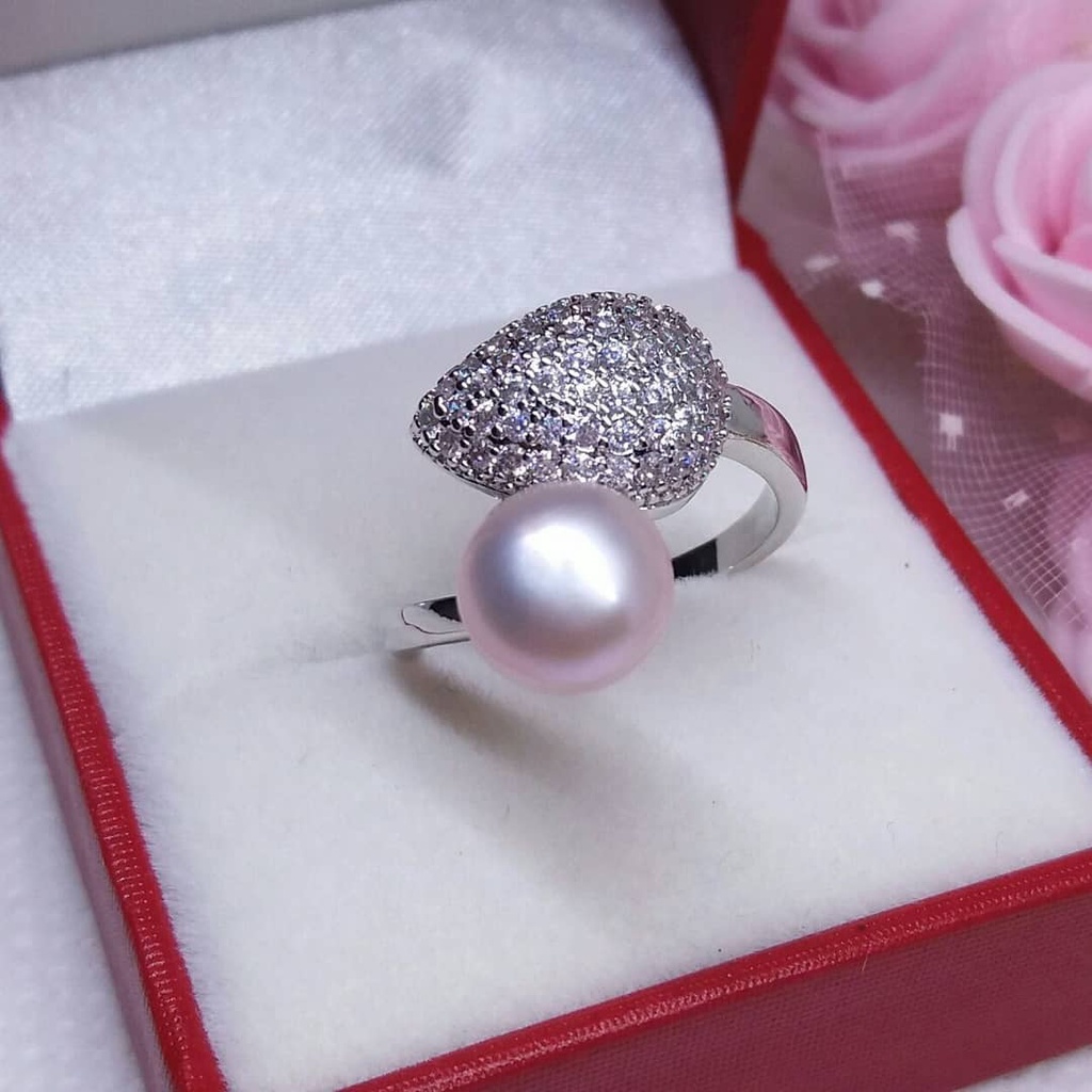 Cincin mutiara asli lombok bersertifikat Cincin Model Gembung Mutiara Lombok