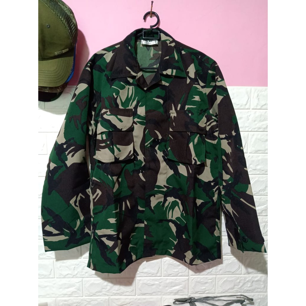 BAJU PDL VELBED BAJU PDL MALVINAS VELBED WOL DAUN TALAS BAJU PDL TNI BAHAN PELBED VELBED