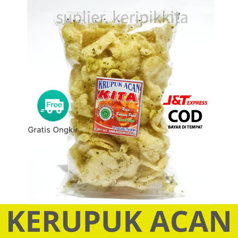 Cemilan kerupuk acan kita - makanan ringan - sneck - jajanan - acan - asin - kita kemasan besar