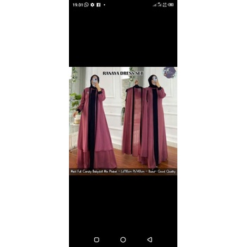 gamis ranaya dress set kualitas bagus murah