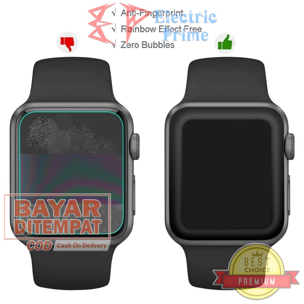 Tempered Glass Apple Watch Series 1 2 3 4 5 6 SE 38 42 40 44mm 2020 2022 Nike Anti Gores Pelindung Layar